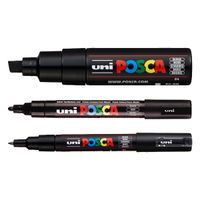 posca pc-1mc5m8k rotulador negro 3 unidades
