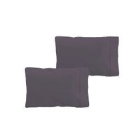 set dos fundas de almohada donegal 70cm o cama 135cm gris oscuro