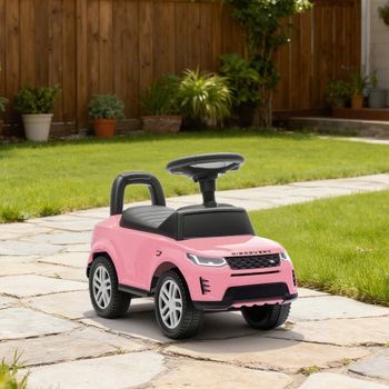 Coche Correpasillos Con Licencia De Land Rover Rosa Aiyaplay