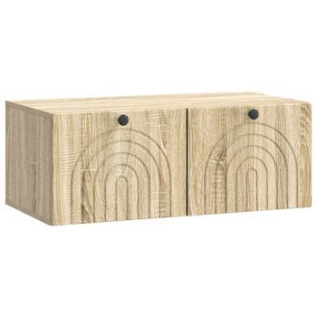 Mueble Para Tv De Pared Roble Sonoma 78,5 X 41 X 30 Cm Vidaxl