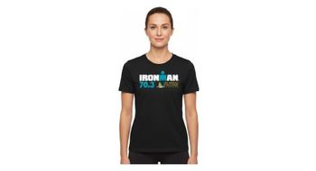 Ironman 70 3 les sables d olonne camiseta negra de manga corta para mujer