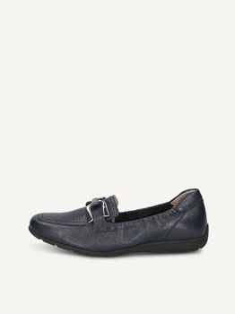 CAPRICE Moccasin, blue, made of Leather without heel, Size 39