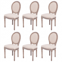 vidaxl sillas de comedor 6 unidades lino