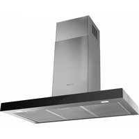 campana chimenea mepamsa stilo neo 90 inox cristal negro ancho 90 cm inox