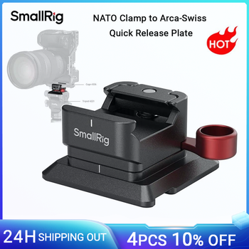 SmallRig abrazadera NATO a placa de liberación rápida Arca-Swiss, con abrazadera NATO, Compatible con Trípodes para Arca-Type -MD4857