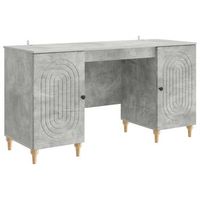 escritorio gris hormigon 1425 x 50 x 75 cm vidaxl