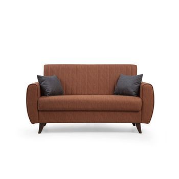 Sofá Cama 2 Plazas Alkon Rojo Teja