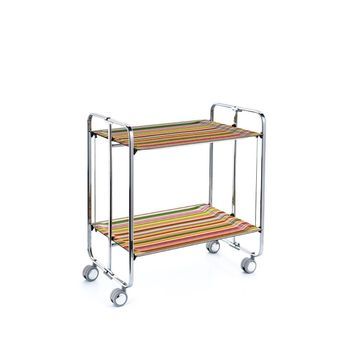 Carrito Auxiliar Plegable Bauhaus Cromado Con Ruedas – 2 Niveles Y 4 Posiciones,,09