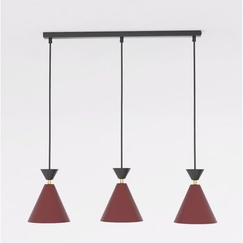 Lámpara de techo verusa granate (3 luces)
