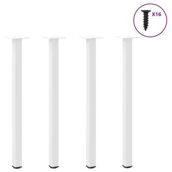 Patas Para Mesa De Centro 4 Uds | Patas Para Mesa Acero Blanco 72-74 Cm Cfw41956