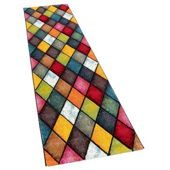 Alfombra moderna Samara multicolor 80x300 cm