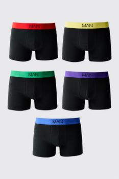 Pack De 5 Bóxers Con Cintura Elástica De Colores, Multi