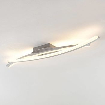 Lámpara de techo led de metal plateado