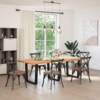 patas para mesapierna de mesa de comedor en forma de v 3 uds acero negro