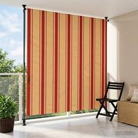 cortina enrollable - proteccion exterior - poliester y aluminio - multicolor 120x270cm
