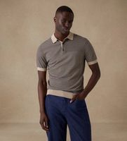guess para hombre m6yr26z0931 jersey polo de mezcla de lana marron l casual multicolor algodon manga corta