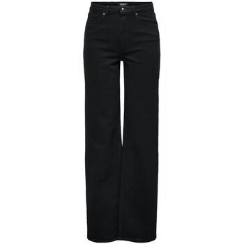 Only Jeans 15338858 JUICY HW WIDE-BLACK DENIM para mujer