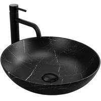 lavabo sobre encimera rea fibo black matt