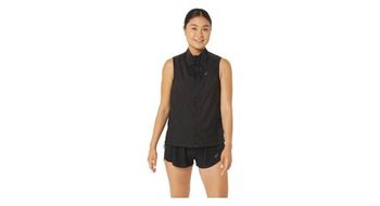 Chaqueta sin mangas asics metarun packable negro mujer