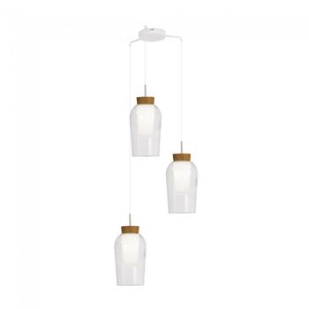Lámpara colgante nora madera (3 luces)