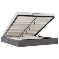 estructura de cama otomana sin colchon gris 200x200 cm vidaxl