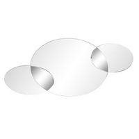 espejo cristal madera 134x2x61 circulos ahumado