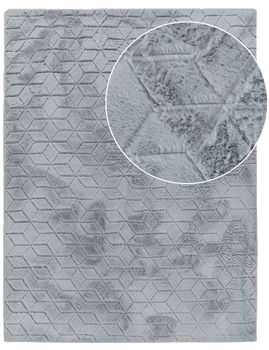 Alfombra de piel Arnia gris  60x100 cm