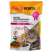 feline porta 21 pouches saver pack 12 x 100g - whole tuna with surimi