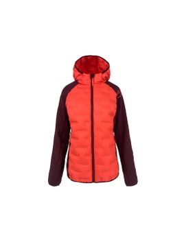Chaqueta de Montaña Joluvi Hibrida Rik Coral Neon Granate Mujer