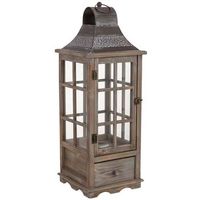 farol de madera 24x24x68h cm