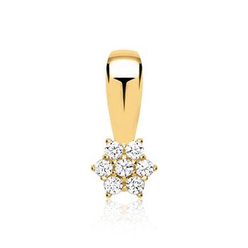 Colgante noble 8 quilates gold circonita star