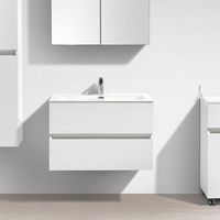 mueble lavabo  lavabo 80cm montado siena blanco lacado