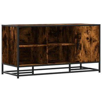 Zapatero Madera De Ingeniería Roble Ahumado 100x40x53,5cm Vidaxl