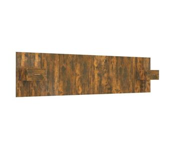 Cabecero de cama y mesitas madera contrachapada roble ahumado 240x1,5x80 cm