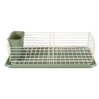 escurridor rectangular crudo y verde