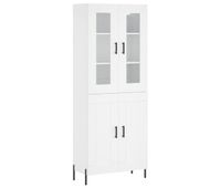 aparador alto - mueble de almacenamiento madera contrachapada blanco 695x34x180 cm es687
