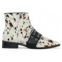 noholita botines botin hebilla piel print cow modelo calima para mujer