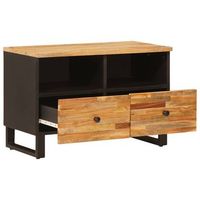 mueble de tv  mueble de salon  gabinete de tv marron 70 x 33 x 46 cm madera de mango maciza