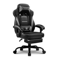 silla gaming gtplayer ergonomica reposapies 180 kg reclinable 155 gris