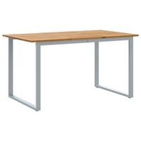 mesa de jardin  mesa de exterior gris 140 x 80 x 75 cm madera de acacia solida