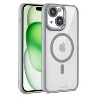 cool carcasa magnetica con borde plata para iphone 15 plus