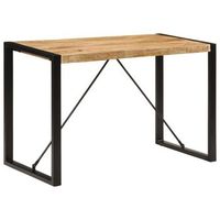 mesa de comedor madera maciza de mango rugoso 120x55x76 cm vidaxl