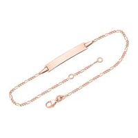 pulsera de oro rosa 9 quilates con opcion de grabado