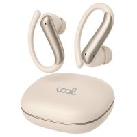 auriculares cool gym inalambricos bluetooth deportivos con cancelacion de ruido anc beige