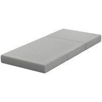 colchon plegable 90x200 cm colchon de suelo 15 cm con espuma viscoelastica funda lavable gris claro