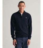 gant para hombre 87213 jersey de lana de oveja muy fina con media cremallera marino xl casual clasico