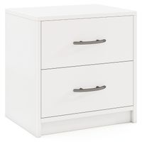 costway mesita de noche con 2 cajones mesa de noche moderna con almacenamiento mesa de suelo compacta mesa auxiliar de madera para sofa