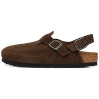 birkenstock zuecos boston suede leather unisex brown para mujer