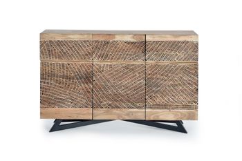 Aparador en madera de acacia y patas metal color natural