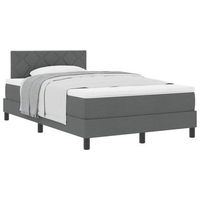 cama tapizada 203x120x88 cm  - gris